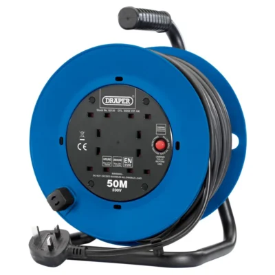 Draper 230V Four Socket Industrial Cable Reel 50M