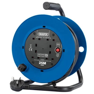 Draper 230V Four Socket Industrial Cable Reel 25M