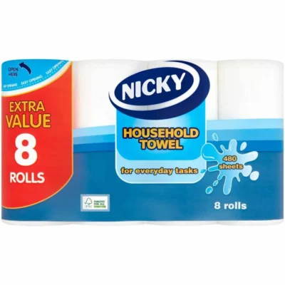 Nicky Kitchen Roll 8 Pack