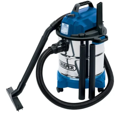 Draper 230V Wet and Dry Vacuum Cleaner with Stainless Steel Tank, 20L 1250W