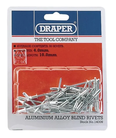 Draper 50 x 4mm x 10mm Blind Rivets