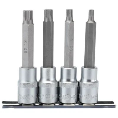 Draper Spline Socket Bit Set 1/2" Sq. Dr. (4 Piece)
