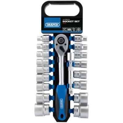 Draper Metric Socket and Rachet Set 1/2" sq, Dr. (19 Piece)