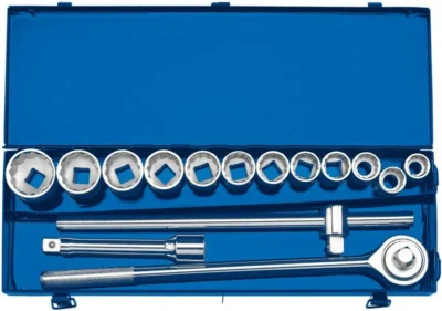 Draper 3/4" Sq. Metric Socket Set in Metal Case (15 Piece)