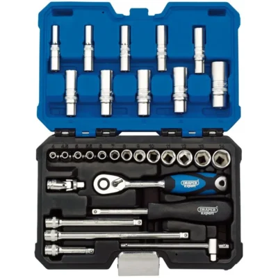 Draper Metric Socket Set, 1/4" Sq. Dr. (30 Piece)
