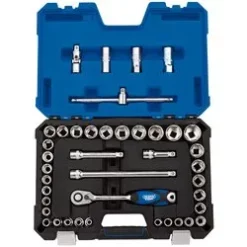 Draper Expert Combined Mm/Af Socket Set, 1/2" Sq. Dr. (41 Piece)