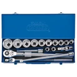 Draper Metric Socket Set in Metal Case, 3/4" Sq. Dr. (17 Piece)