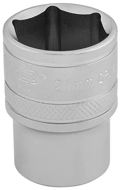 Draper 1/2" Sq. 6 Point Metric Socket (21mm)