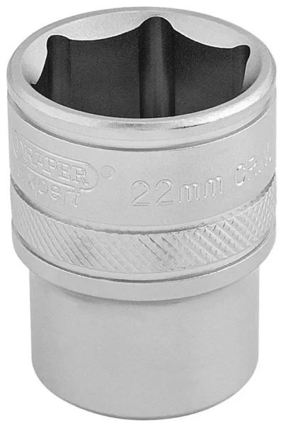 Draper 1/2" Sq. 6 Point Metric Socket (22mm)
