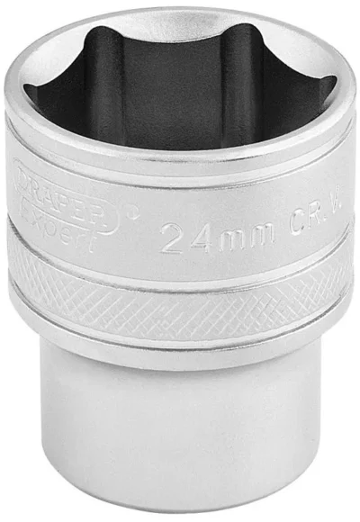 Draper 1/2" Sq. 6 Point Metric Socket (24mm)