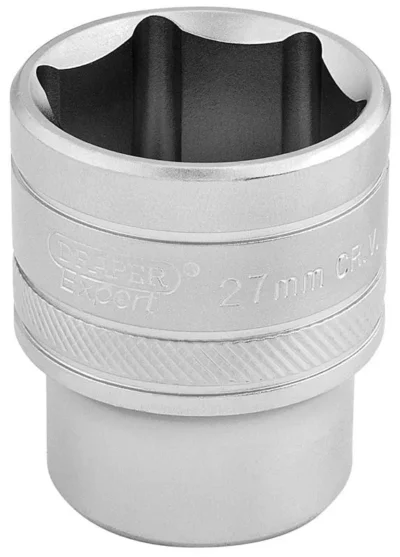 Draper 1/2" Sq. 6 Point Metric Socket (27mm)