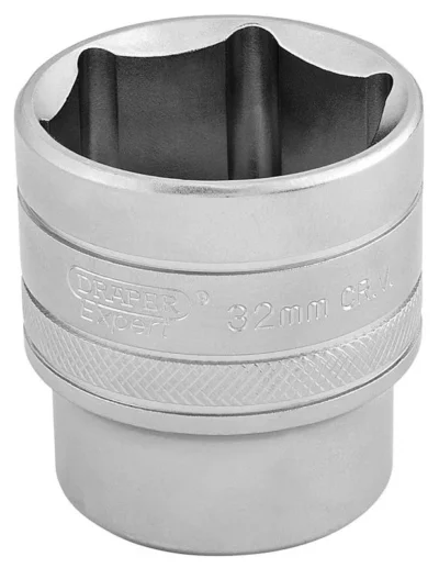 Draper 1/2" Sq. 6 Point Metric Socket (32mm)