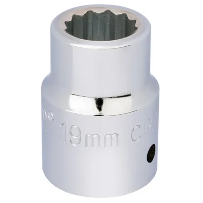 Draper 12 Point Socket, 3/4" Sq, Dr, 19mm