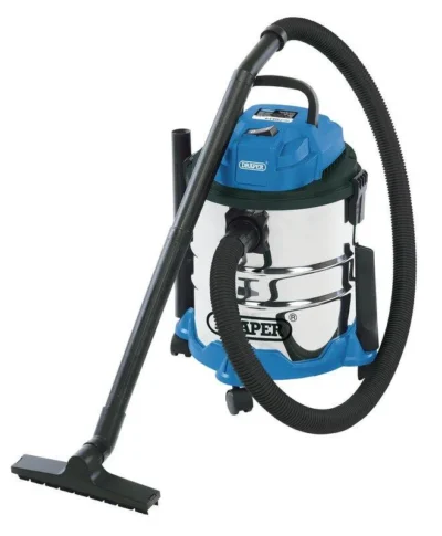Draper 20L Wet and Dry Vacuum Cleaner with Stainless Steel Tank (1250W)