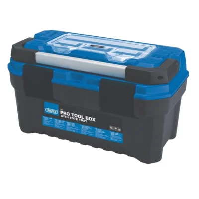 Draper Pro Toolbox with Tote Tray, 20", Blue
