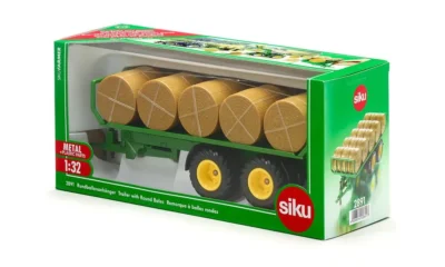 Alternative view of Siku Round Bale Trailer with Bales