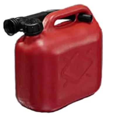 5 Litre Red Plastic Petrol Jerry Can Container