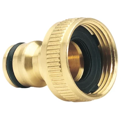 Draper Brass Garden Hose Tap Connector, 3/4