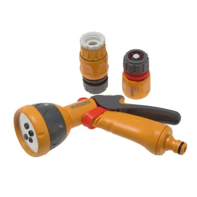 Hozelock Garden Hose Multi Spray Gun Starter Set With Fittings