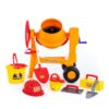 Wader Play Cement Mixer with Construction Set (8 Piece Set) 9 50649 1 3