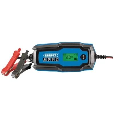 Draper 12V 4A Smart Charger and Battery Maintainer