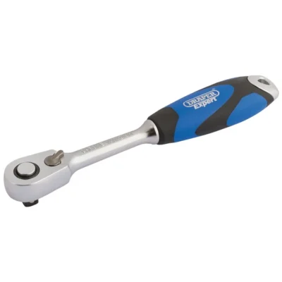 Draper 1/4" Sq. 60 Tooth Micro Head Reversible Soft Grip Ratchet