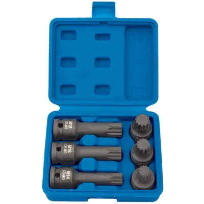 Draper 1/2" Sq. Dr. Impact Spline Bit Set (6 Piece)