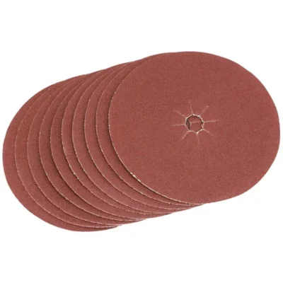 Draper 125mm Medium Grade Aluminium Oxide Sanding Discs (Pack of 10)