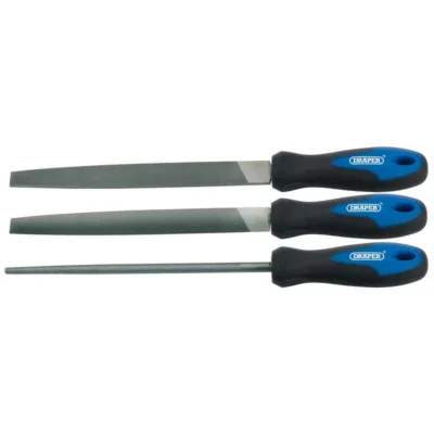 Draper 200mm Soft Grip Engineers File Set (3 Piece)