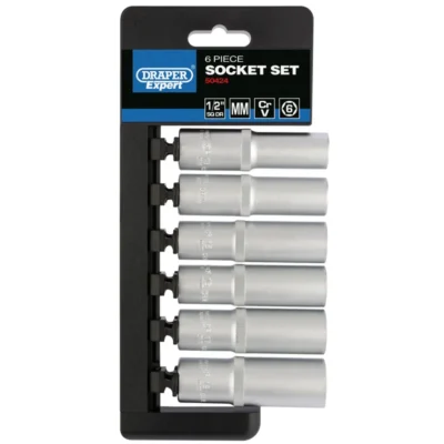 Draper 1/2" Sq. Metric Deep Socket Set (6 Piece)