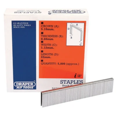 Draper 22 Mm Staples (5000)