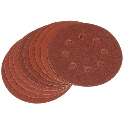 Draper Ten 125 Mm 80 Grit Hook and Loop Sanding Discs