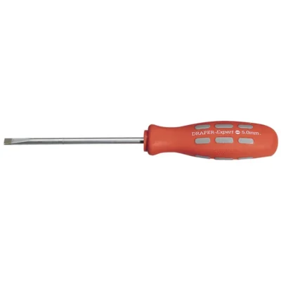 Draper 100mm x 5.0mm Plain Slot Parallel Tip Mechanics Screwdriver (Sold Loose)