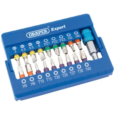 Draper Coloured Screwdriver Bit Set (19 Piece)