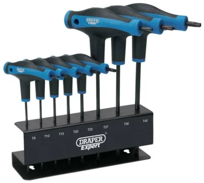Draper Soft Grip 't' Handle Draper Tx-Star Key Set (8 Piece)