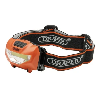 Draper Cob Led Head Torch, 3W, 3 X AAA Batteries Supplied