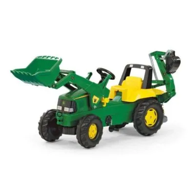 Rolly John Deere Junior Pedal Tractor with Loader & Backhoe