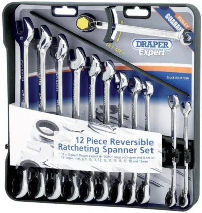 Draper Spanner Set Ratchet 12 Piece