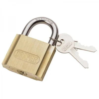 Draper Brass Cylinder Padlock - 20mm