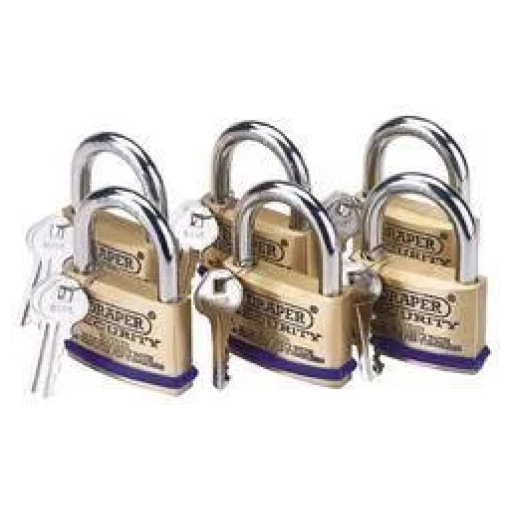 Draper Padlock K/alike 6 Pack