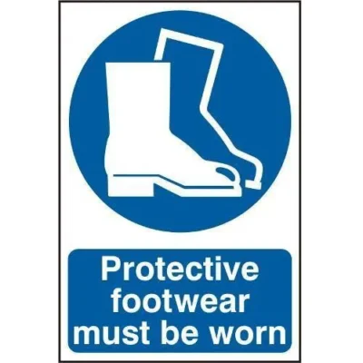 Safety Sign Protective Footwear