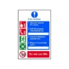 Sign Safety Fire Action