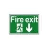 Sign Fire Exit Arrow Down