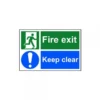 Sign Fire Exit & Keep Clear