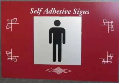 Sign Gents Toilets Silver
