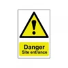 Sign Danger Site Entrance Large