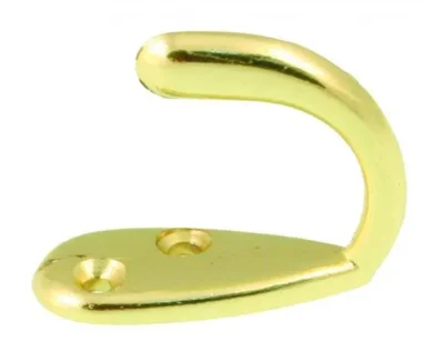 Brass Wardrobe Hooks (2 Pack)