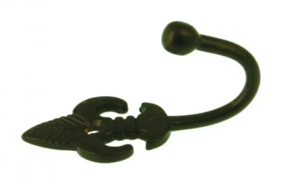 Black Fleur De Lys Tieback Hooks