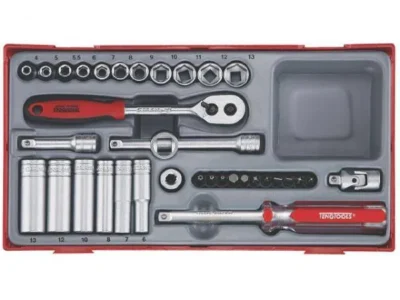 Teng Tools TT1435 35 Piece 1/4" Drive Socket Set