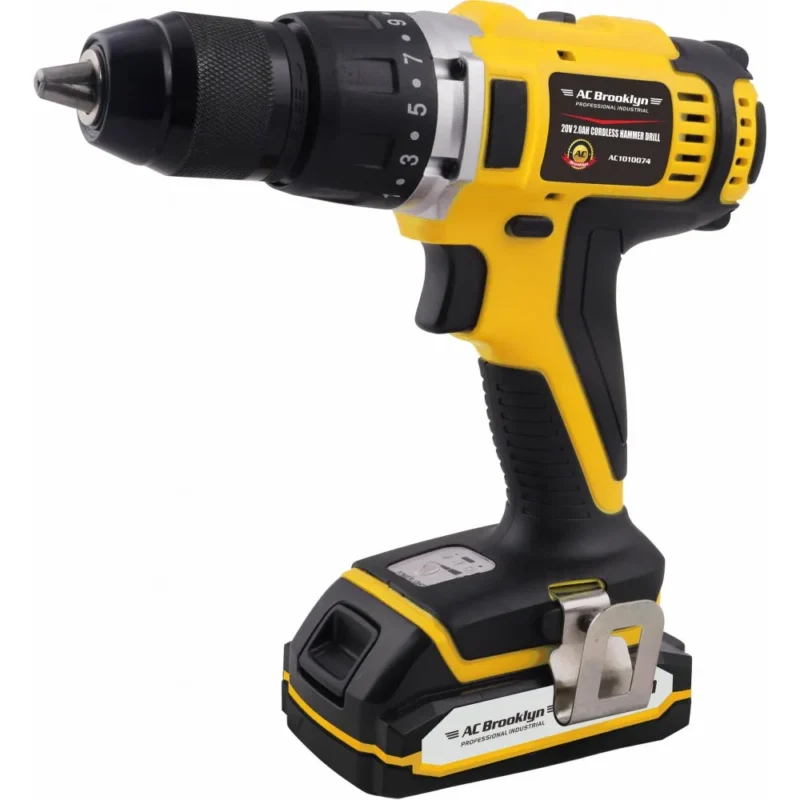 ac1010074 ac brooklyn 20v cordless drill 2 x 2ah battery